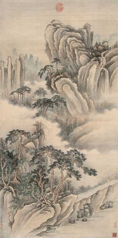 俞榕（款） 山水 立轴